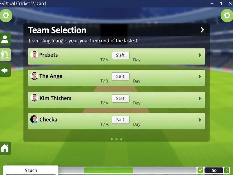 Virtual Cricket Wizard Team Selection